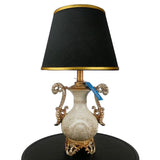 Pair of Elegant White & Golden Bedside Table Lamps - TL28