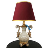 Pair of Elegant White & Golden Bedside Table Lamps - TL28