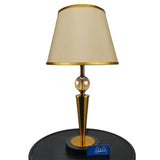 Pair of Black & Golden Metal Lamps with Crystal Golla - TL55