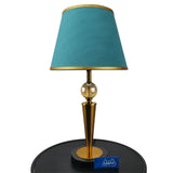 Pair of Black & Golden Metal Lamps with Crystal Golla - TL55