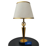 Pair of Black & Golden Metal Lamps with Crystal Golla - TL55